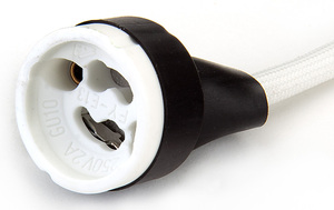 GU10 / GZ10 Lamp Holder 200mm Lead Sleeved Double Insulated