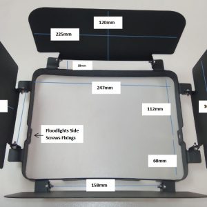 Barn Doors Fixture for 30W & 50W FC Range Floodlights