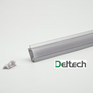 Profile - Recess - Aluminum - LST-PROR - 1Meter Flange 24.5mm c/w Diffuser + end caps